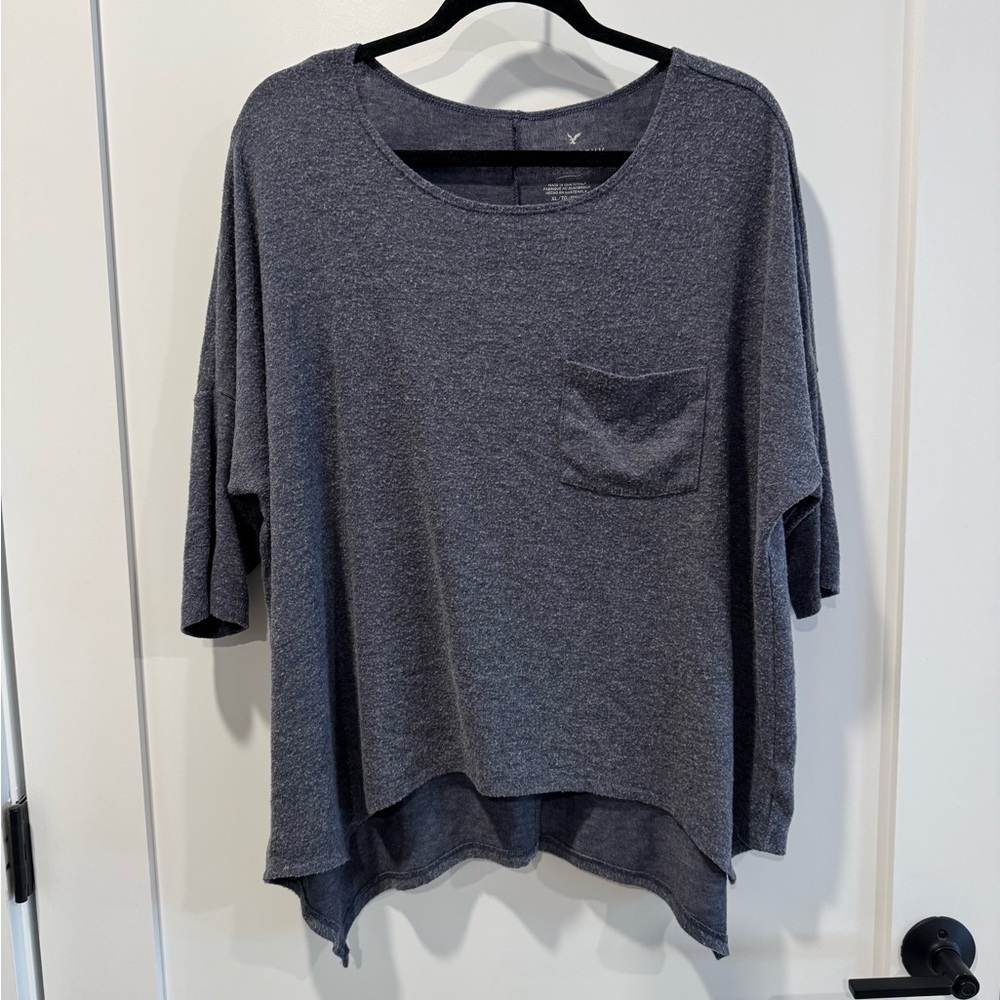 American Eagle Soft & Sexy Plush Quarter Sleeve Sweater